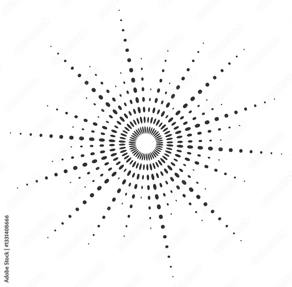 Poster sound wave. radial music equalizer pattern. circle spectrum graphic. round abstract graphic beat. fr
