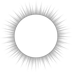 Sound wave. Radial music equalizer pattern. Circle spectrum graphic. Round abstract graphic beat....