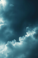 Obraz premium Bright blue sky with fluffy white clouds