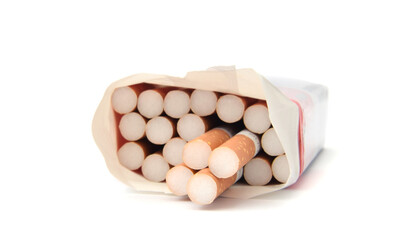 cigarette package isolated on white