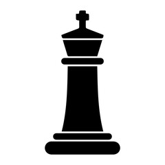 king chess glyph icon