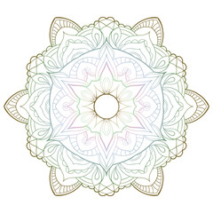 Circular pattern in form of flower mandala. Vintage decorative elements. Oriental pattern, vector illustration.