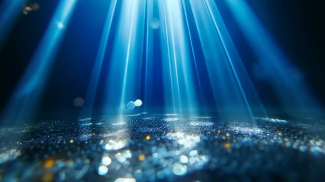 Tiefblaues Meer mit mystischem Lichteinfall von oben