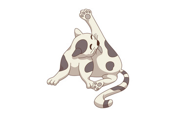 Playful Cat Illustration