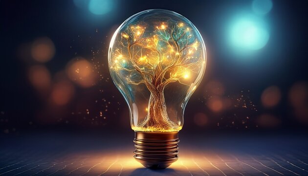 Concept of new ideas and innovation. tree