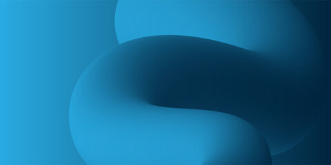 Dark abstract 3D blue gradient curved shapes, surfaces. Modern design element for backgrounds, textures, or digital art.