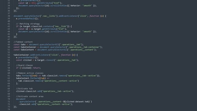 Program code in IDE