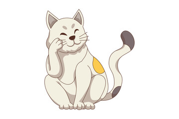 Playful Cat Illustration