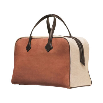 Travel bag for women on transparent background. Generative ai.
