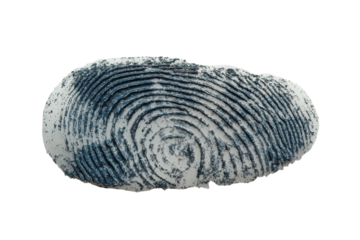 Footprint cast in detailed texture to show intricate patterns and dust marks from movement