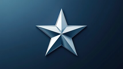 Obraz premium Silver star award dark background