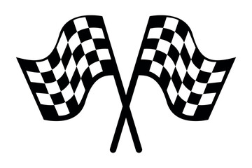 Racing Checkered Flags. Symbol of Speed, Victory, and Competition. Vector illustration.