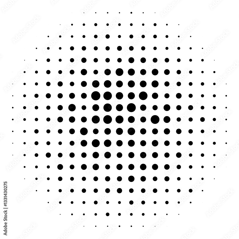 Aufkleber Random circles dot pattern isolated on transparent background. Vector comic book background. Halftone pattern in retro pop art style