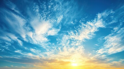 Obraz premium Dramatic sunset sky with clouds