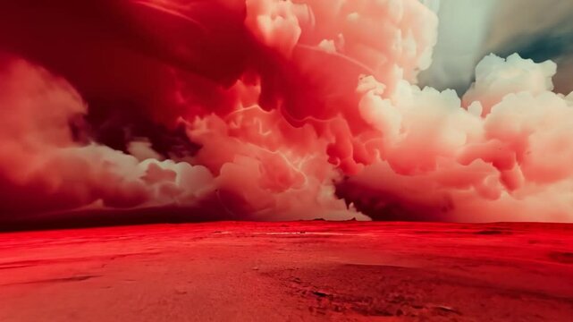 Vulkanische Eruption mit Rauch und gl&uuml;hender Lava