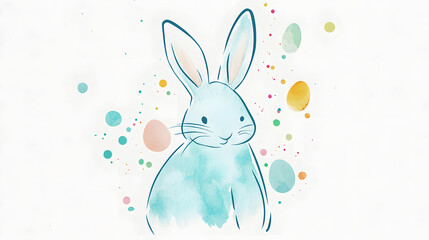 Obraz premium rabbit, cartoon, illustration, fun, cute, design, art, card,easter, egg, decoration, ornament, holiday, celebration, eggs, season, spring, pattern, symbol, design, gift, seasonal