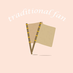 traditional hand fan made of bamboo