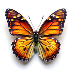 Fototapeta premium Monarch butterfly isolated on white background