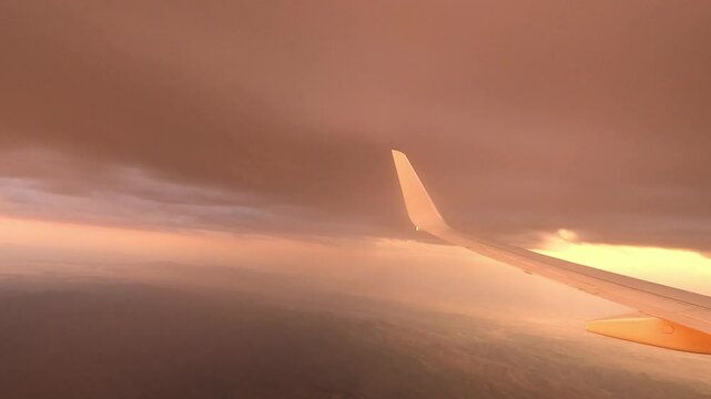 Fly 0357 Sunset LAS PHX colorful sky