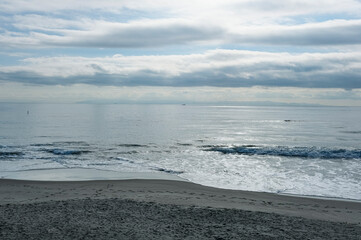 Obraz premium 大森浜から眺める下北半島