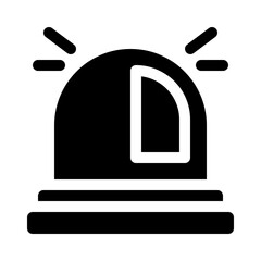 Flashing light glyph icon