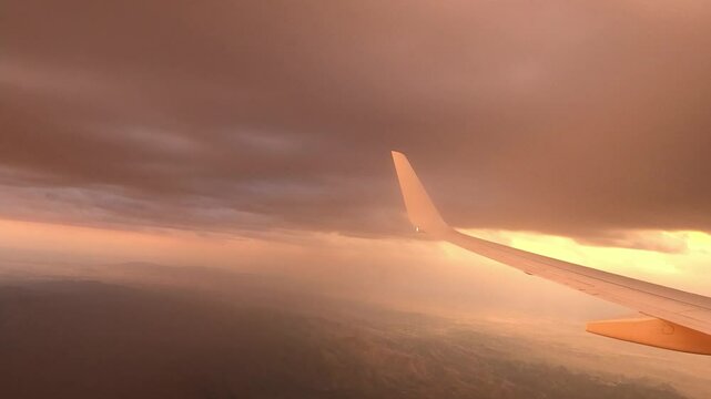 Fly 0358 Sunset LAS PHX colorful sky
