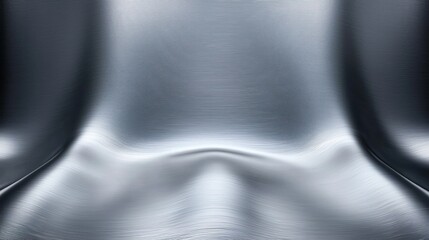 Metallic Abstract: The image captures the smooth curves and subtle reflections of a metallic surface, creating an abstract and modern visual. The interplay of light and shadow enhances the texture.