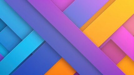 Obraz premium Geometric Symphony: An abstract composition of overlapping vibrant rectangles in a kaleidoscope of colors create a modern and dynamic design, celebrating creativity and visual interest.