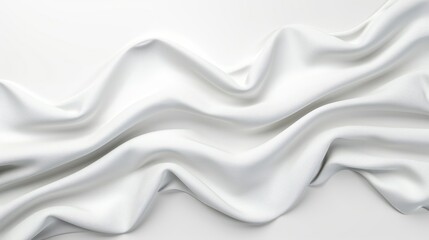 Fototapeta premium Elegant Silk Drape: A flowing sheet of delicate silk fabric, with graceful folds and subtle highlights, creating an ethereal and luxurious visual