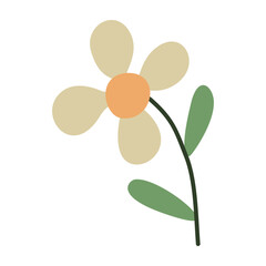 Flower. Cute illustration, vector, color, simple.