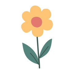 Flower. Cute illustration, vector, color, simple.