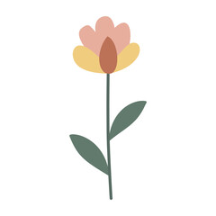 Flower. Cute illustration, vector, color, simple.