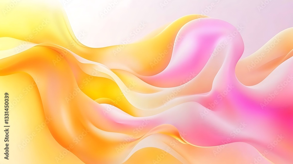 Poster Abstract colorful flowing shapes and gradients making an artistic pattern