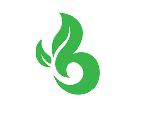 stylized leaf B logo