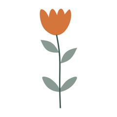 Flower. Cute illustration, vector, color, simple.