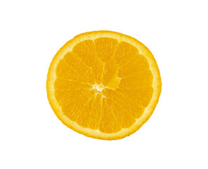 Orange slice isolated on transparent background. Concept of healthy eating, freshness and nutrition. PNG format