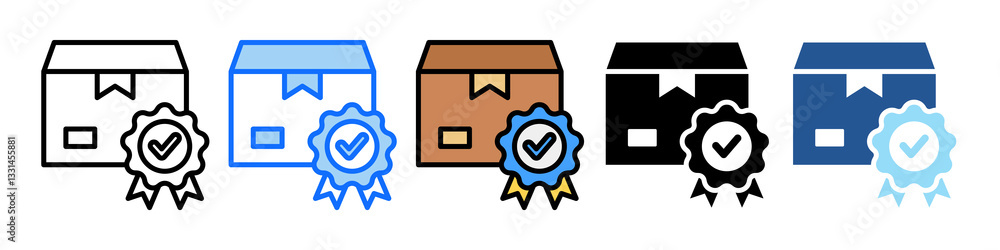 Poster quality icon set multiple style collection