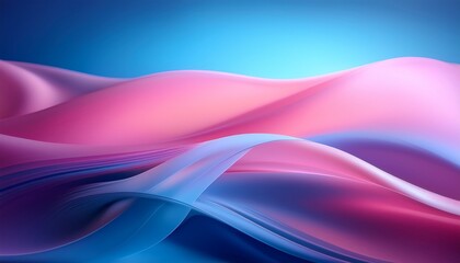 Fototapeta premium Ethereal dreamy pink and blue blend with a smooth abstract soft-focus background, creating a futuristic aesthetic