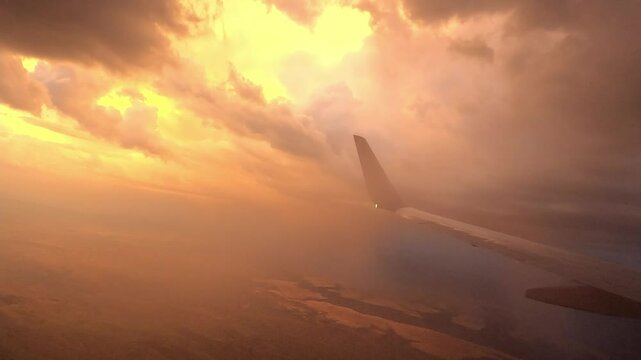 Fly 0367 Sunset LAS PHX colorful sky