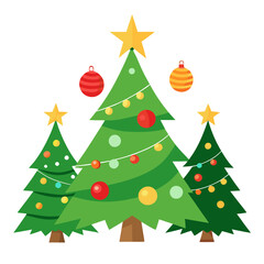 christmas tree isolated on white