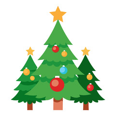 christmas tree isolated on white