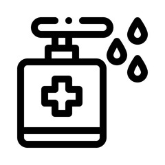 Antivirus bottle line icon
