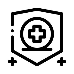 Obraz premium Safe icon line icon