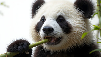 panda eating bamboo