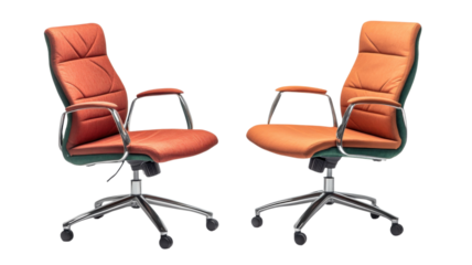 Stylish office chairs in modern design featuring comfortable ergonomic support and striking color variations for contemporary workspaces