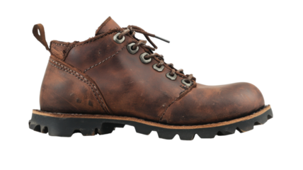 Stylish brown leather hiking boots perfect for outdoor adventures during the fall season