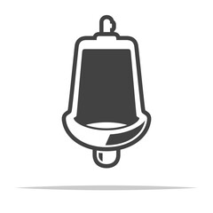 Obraz premium Restroom urinal toilet icon transparent vector isolated