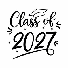 High-Quality Class of 2027 Digital Sticker