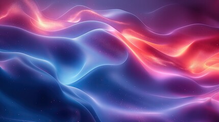 Vibrant Futuristic Abstract Curves in Teal and Magenta