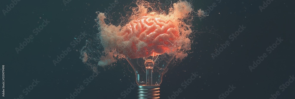 Poster the concept of innovation and creative ideas for 2023 is represented in an image with copy space